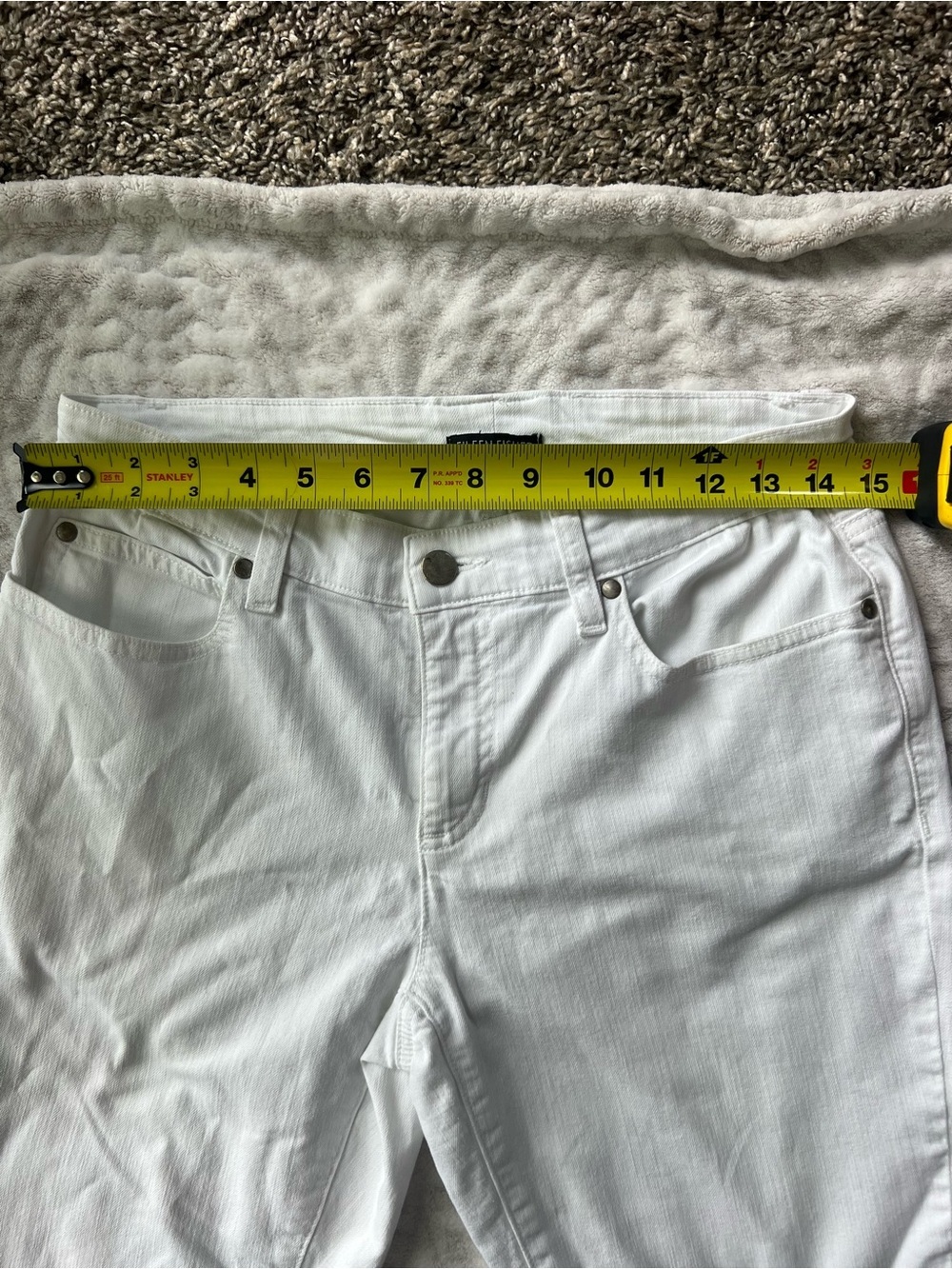Eileen Fisher White Organic Cotton Stretch Jeans Women’s Size 6 Straight Leg - Picture 8 of 9